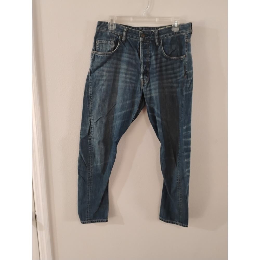 AllSaints Spitalfields Jacks Place Slim Jeans Medium Wash Blue Denim Size 29